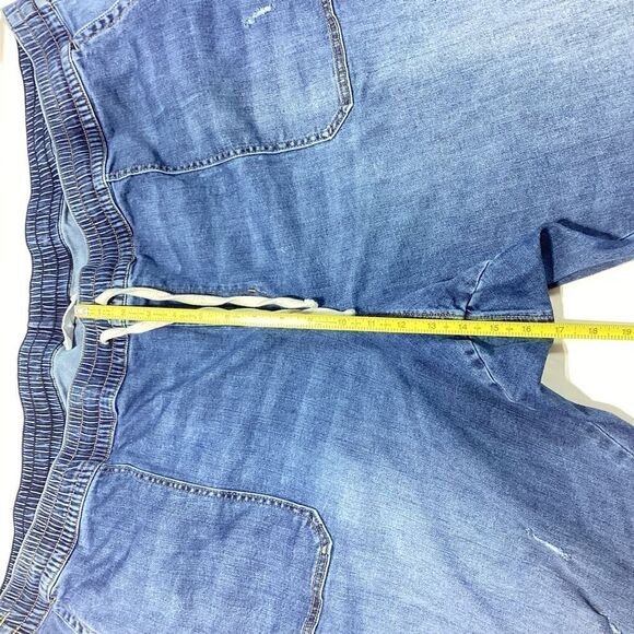 Lane Bryant Distressed Jeans Plus Size 34/36 Gathered Elastic Ankles - Picture 11 of 14